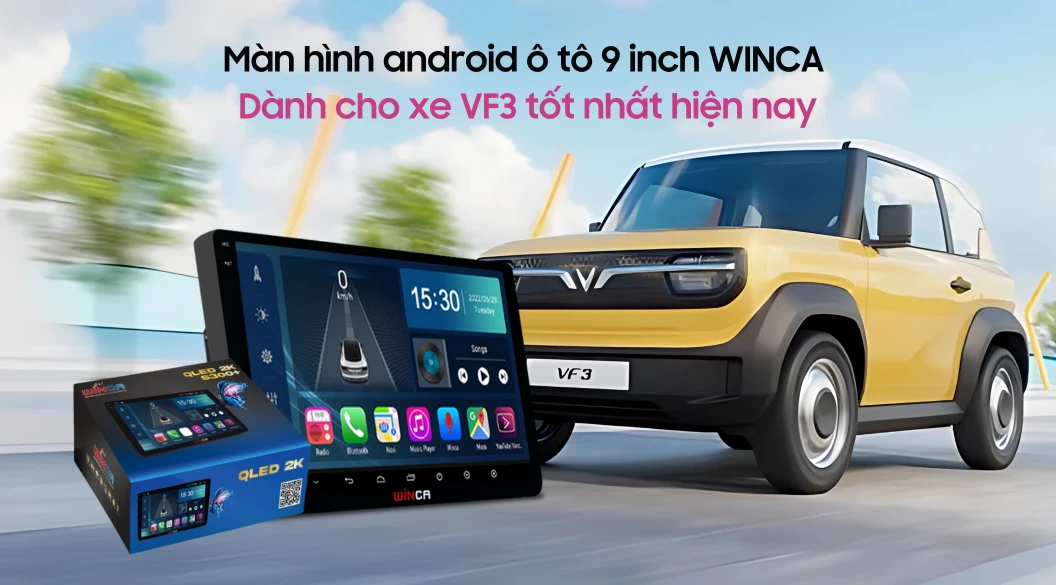 Màn hình android ô tô 9 inch WINCA dành cho xe VF3 tốt nhất hiện nay